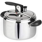 Cocotte barazzoni amelia + - � 22 cm - capacit� 5 l - fabriqu� en italie - inox 18 / 10 - acier et noir ...