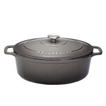 Cocotte - chasseur - puc473389 - fonte �maill�e - 33 cm - caviar - 9 l
