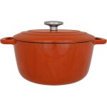 Cocotte avec couvercle - cosy & trendy - fontestic - fonte �maill�e - �24 cm - 46 l - tous feux dont ...