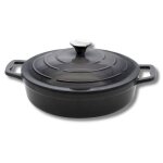 Cocotte en fonte maille basse gris classique 28 cm 28 l elo