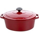 Cocotte en fonte �maill�e - chasseur - ovale 31 cm - rouge sublime - tous feux dont induction