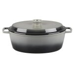 Cocotte en fonte ovale 33cm - masseiron ardoise