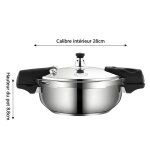Cocotte minute 3. 8l - cocotte min inoxydable - antid�flagrant - 28cm diam�tre - convient cuisini�res ...
