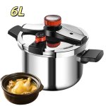 Cocotte - minute 6l autocuiseur acier inoxydable 3 vitesses antid�flagrant autocuiseur � gaz cuve renforc�e ...