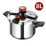 Cocotte - minute 8l - acier inoxydable - 6 � 8 personnes induction gaz - r�glage de la pression � 3 niveaux ...