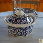Cocotte querouana bakir bleu - d 25 cm