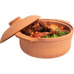 Cocotte ronde en argile - greenvea - 4 l - marron - passe au four - lavage � la main - ronde - 315x27x175 ...