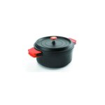 Cocotte ronde fonte aluminium - d : 28 cm 3. 5 l - noir