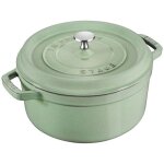 Cocotte - staub - ronde - 24 cm - fonte - 380 l - sage