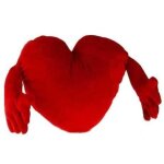 Coussin - coeur main - rouge - 70 cm - intérieur - mixte Coussin - coeur main - rouge - 70 cm - intérieur - mixte