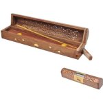 Coffre brle cne encens brun