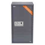 Coffre - fort de bureau biomtrique brihard - grande taille - 97l - gris ral 7015