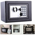 Coffre fort electronique de sécurité en acier + clés + code digital 6. 4l 170x230x170mm Coffre fort electronique de sécurité en acier + clés + code digital 6. 4l 170x230x170mm