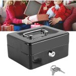 Coffre - fort ignifug� en m�tal pour argent cl�s documents maison ou voiture.