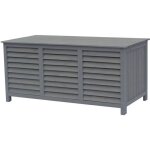 Coffre de jardin en bois macao - 130 x 64 x 60 cm - anthracite
