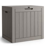 Coffre de jardin imperm�able 117l bo�te de rangement ext�rieur balcon terrasse plastique polypropyl�ne ...