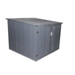 Coffre de jardin en mtal - pour 4 vlos - gris