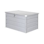 Coffre de jardin en m�tal - dallas - 285l gris aluminiun