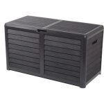 Coffre de jardin en plastique - eda - baya - 420 l - d�cor imitation bois - 1173 x 548 x h. 653 cm - ...
