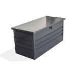 Coffre de jardin scatola 350l en acier galvanis� - gris anthracite