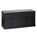 Coffre de jardin - toomax - art160bk - 320 l - noir - résine anti uv haute résistance gel et intempéries ... Coffre de jardin - toomax - art160bk - 320 l - noir - résine anti uv haute résistance gel et intempéries ...