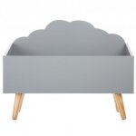 Coffre � jouets en bois nuage atmosphera - gris