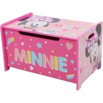 Coffre  jouets en bois / coffre de rangement avec frein / banc minnie