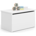 Coffre � jouets pour enfants - daria - bo�te de rangement - v�rin pneumatique - blanc