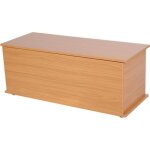 Coffre malle de rangement coffre à jouets dim. 100l x 40l x 40h cm panneaux particules bois clair 100x40x40cm ... Coffre malle de rangement coffre à jouets dim. 100l x 40l x 40h cm panneaux particules bois clair 100x40x40cm ...