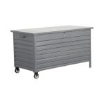 Coffre de rangement menango graphite 150 x 735 x 83 cm en aluminum traité époxy - hespéride Coffre de rangement menango graphite 150 x 735 x 83 cm en aluminum traité époxy - hespéride
