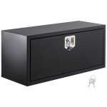 Coffre � outils en acier pour camionnettes - lunsy - 91x36x41 cm - noir mat - antirouille - verrouillage ...