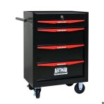 Coffre � outils roulant en m�tal avec 4 tiroirs armoire � outils daff�tage de 50 cm avec glissi�res � ...