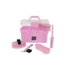 Coffre de pansage hippotonic - couleur : rose taille : l 285 x l 21 x h 20 cm �quitation poney cheval ...