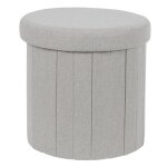 Coffre pouf pliable - home deco factory - gris - rangement - confortable
