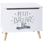 Coffre enfant blanc bois blanc 58x38cm - atmosphera createur dinterieur