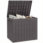 Coffre de rangement ext�rieur - outsunny - 93l - avec poign�es encastr�es - �tanche - pour jardin terrasse ...