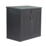 Coffre de rangement jardin en rsine gardiun soften 775 l fermeture amortisseur  gaz 116x71x109 / 1125 ...