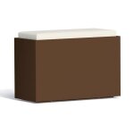 Coffre de rangement - roomy - rectangulaire 80x35 cm - résine - brun - indestructible Coffre de rangement - roomy - rectangulaire 80x35 cm - résine - brun - indestructible