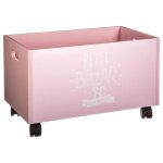 Atmosphera kids - coffre de rangement � roulettes kids - 48 x 28 cm - rose