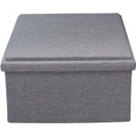 Coffre rangement xxl pouf réversible table basse gris Coffre rangement xxl pouf réversible table basse gris