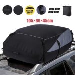 Coffre de toit de voiture sac de toit pliable pour quipement de voyage autonome 600d s: 105  90  45 ...