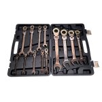 Coffret 13 cl�s de 8 � 32 mm � cliquet articul� kraft m�ller chrome - vanadium t�te flexible 180� m�canicien ...