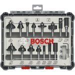 Coffret de 15 fraises mixtes  queue de 6 mm bosch - 2607017471
