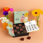 Coffret 16 pralin�s et ganaches - collection p�ques - coffret cadeau printemps - bonbons de chocolat ...