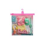 Coffret 2 habit barbie : jupe jaune et top rose + casquette et accessoires - tenue et� - v�tement poup�e ...