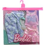 Coffret 2 habits barbie : jupe rose + top - robe violette + serre tte - tenue de ville - vtement poupe ...