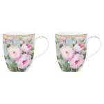 Coffret de mugs - easylife - roses in bloom - porcelaine fine - 35 cl - lavable au lave - vaisselle Coffret de mugs - easylife - roses in bloom - porcelaine fine - 35 cl - lavable au lave - vaisselle