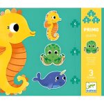 Coffret 3 puzzles évolutifs primo dans la mer djeco - hippocampe pieuvre et narval - multicolore Coffret 3 puzzles évolutifs primo dans la mer djeco - hippocampe pieuvre et narval - multicolore