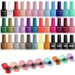 Coffret de 32 vernis gel - base & top coat non n�cessaire dessuyer - effets mat & brillant - choix professionn ...