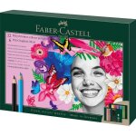 Coffret - crayons couleur polychromos + pitt graphite matt - faber - castell - 40 pi�ces